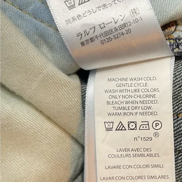 Polo Ralph Lauren The Thompson Relaxed men 36X32 Indigo blue jeans.